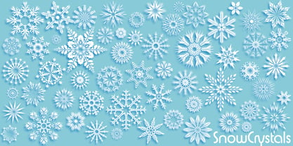 Snow Crystals Font Poster 3
