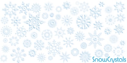 Snow Crystals Font Poster 4