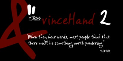 VinceHand II Font Poster 3