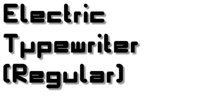 Electric Typewriter Font Poster 1