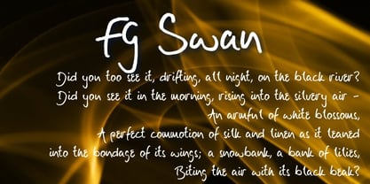 FG Swan Font Poster 1