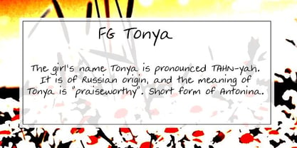 FG Tonya Font Poster 1