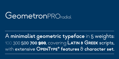 Geometron Pro Radial Font Poster 1