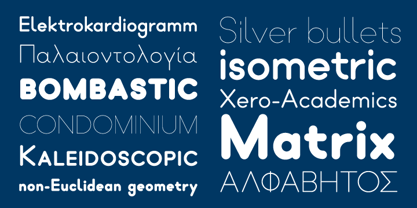 Geometron Pro Radial Font Poster 2