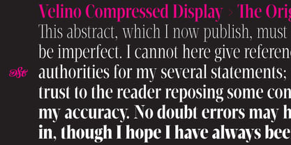 Velino Compressed Display Font Poster 1