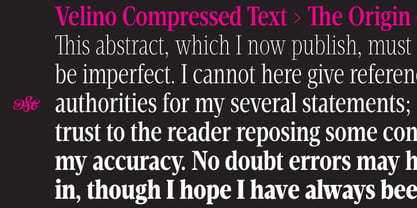 Velino Compressed Text Fuente Póster 1