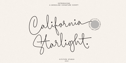 California Starlight Font Poster 1