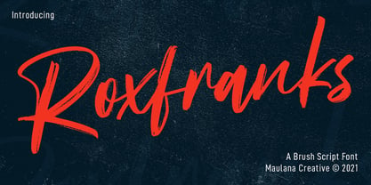 Roxfranks Font Poster 1