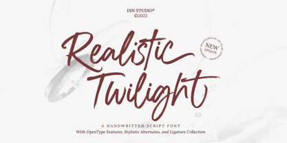 Realistic Twilight Font Poster 1