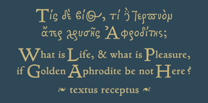 Textus Receptus Font Poster 3