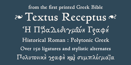 Textus Receptus Font Poster 1