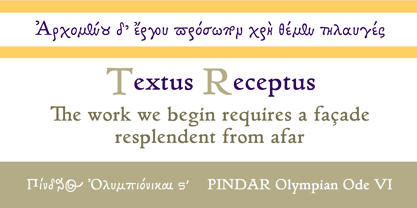 Textus Receptus Font Poster 4