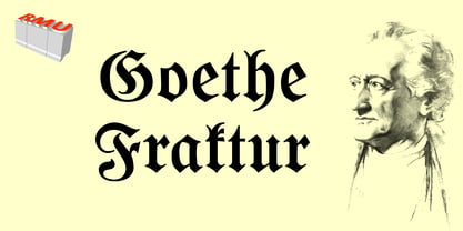 Goethe Fraktur Fuente Póster 1