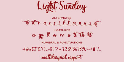 Light Sunday Fuente Póster 6