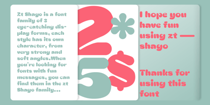 Zt Shago Font Poster 15