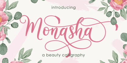 Monasha Script Font Poster 1