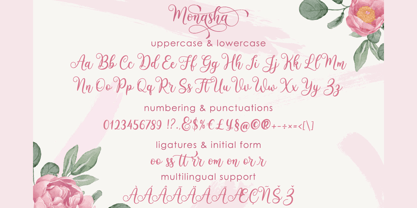 Monasha Script Font Poster 5
