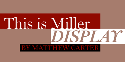Miller Display Font Poster 1