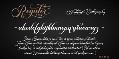 Brailganta Script Font Poster 3