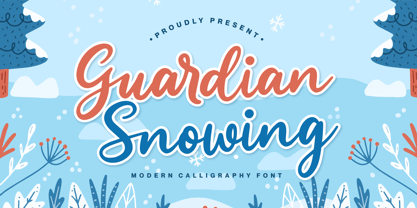 Guardian Snowing Font Poster 1