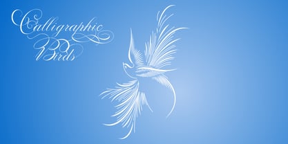 Calligraphic Birds Font Poster 4