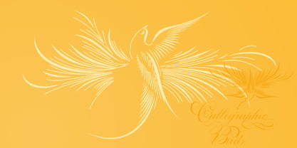 Calligraphic Birds Font Poster 5