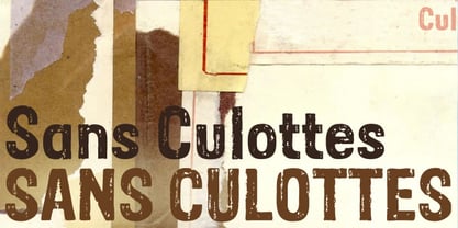 Sans Culottes Font Poster 1