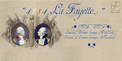 1781 La Fayette Fuente Póster 1