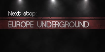Europe Underground Worn Font Poster 1