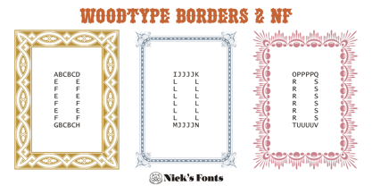 Woodtype Borders 2 NF Font Poster 1