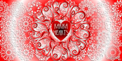 Karika Hearts Font Poster 4