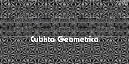 Cubista Geometrica Font Poster 4