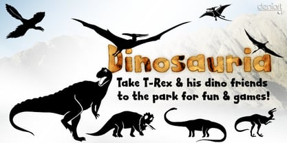 Dinosauria Font Poster 2