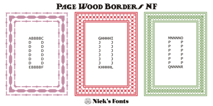 Page Wood Borders NF Font Poster 1