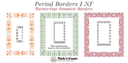 Period Borders NF Font Poster 1
