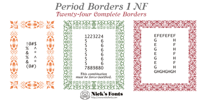 Period Borders NF Fuente Póster 1