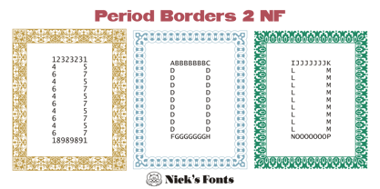 Period Borders NF Fuente Póster 2