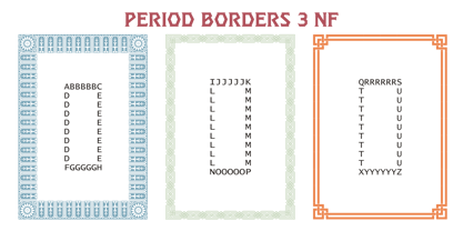 Period Borders NF Fuente Póster 3