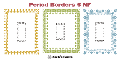 Period Borders NF Font Poster 5