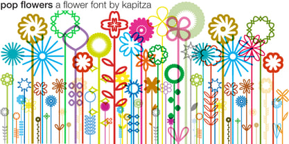 Pop Flowers Font Poster 3
