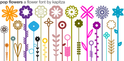 Pop Flowers Font Poster 1