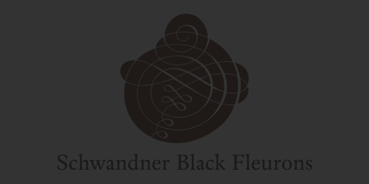 Schwandner Black Fleurons Font Poster 1