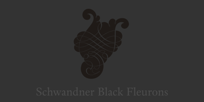Schwandner Black Fleurons Font Poster 2