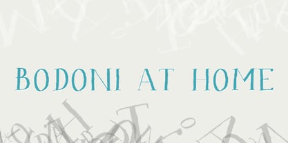 Bodoni At Home Font Poster 2