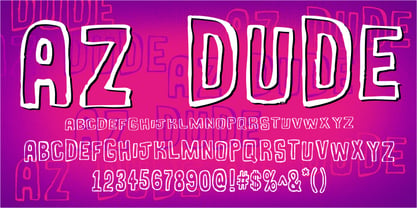AZ Dude Font Poster 1