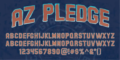 AZ Pledge Font Poster 1