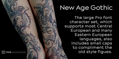 New Age Gothic Font Poster 2