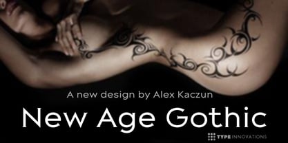 New Age Gothic Font Poster 4