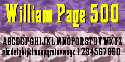 William Page 500 Font Poster 1