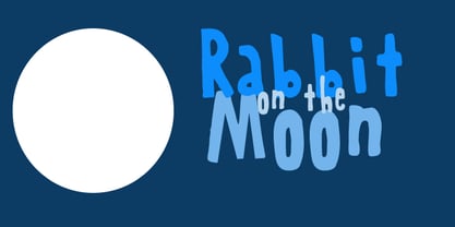 Rabbit On The Moon Font Poster 1